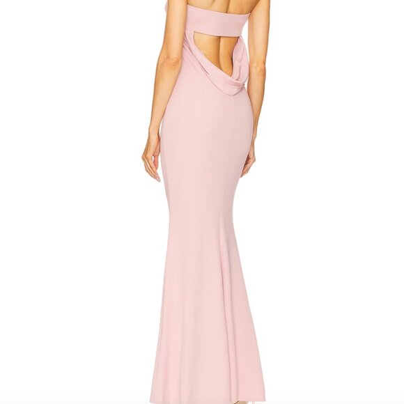 KATIE MAY mary kate gown in blush pink NWT xs, open back, prom wedding - Picture 1 of 7